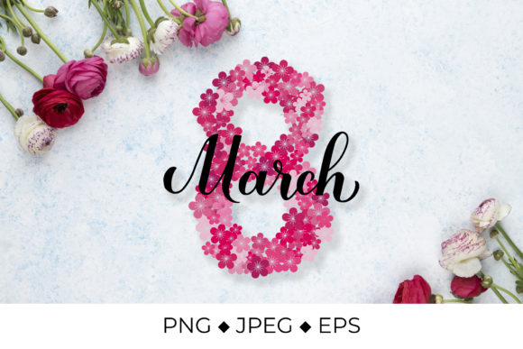 Download March 8 Calligraphy Lettering - March 8 Collection