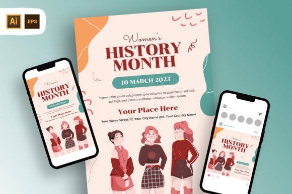 Download Decorative Women's History Month Flyer - Premium Resources