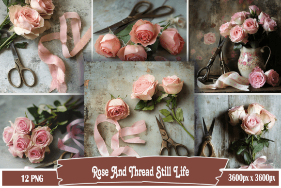 Download Rose and Thread Still Life - Still life Collection