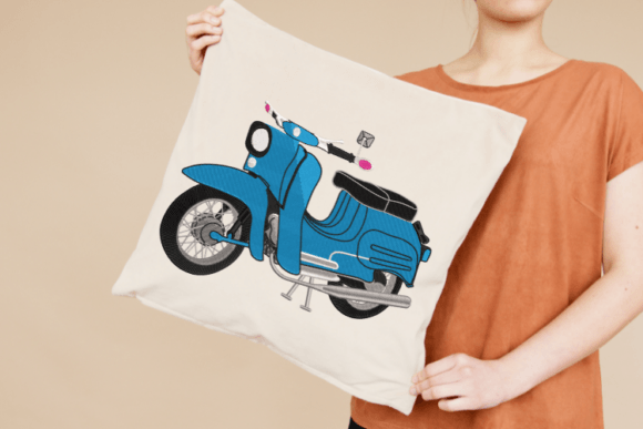 Download Vespa Digital Embroidery Design - Digital embroidery Collection