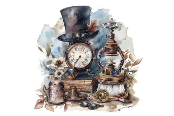 Download Vintage Victorian Still Life. Watercolor - Still life Collection